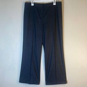 NWOT. Lafayette 148 New York 14 Stretch Wool Pinstripe Wide Leg Dress Pants.
